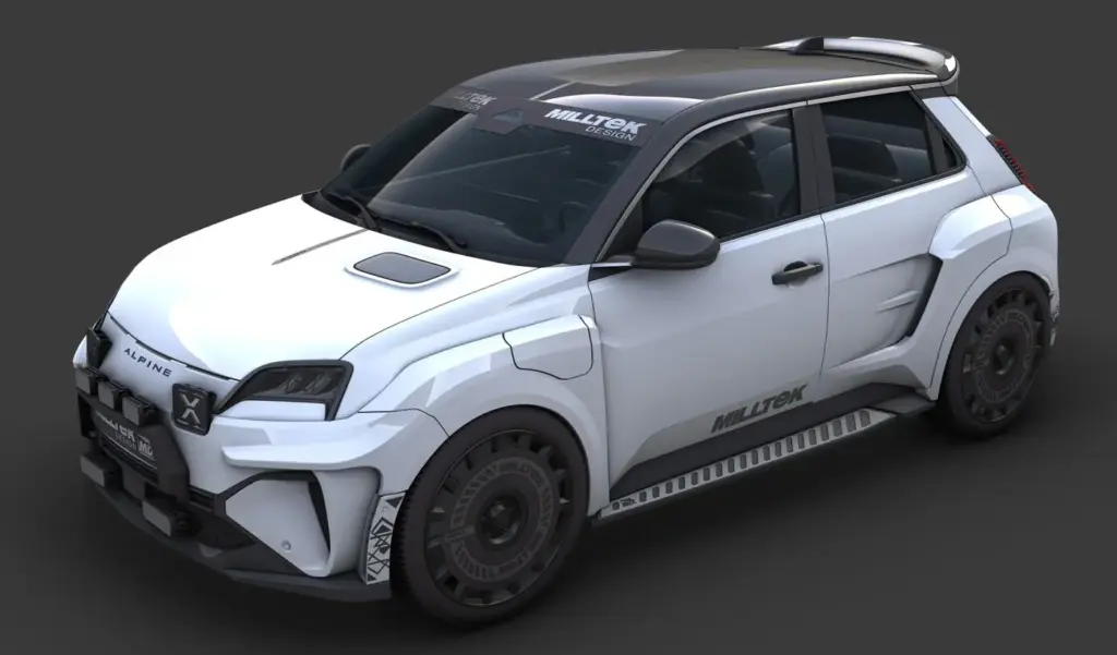 El Renault 5 y Alpine A290 se disfrazan de Maxi Turbo gracias a Milltek Design 3 Motor16 Milltek Design presenta un llamativo kit de carroceria ancha para el Renault 5 1 Motor16