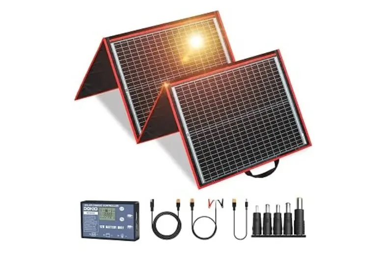 Mejor panel solar portátil: Comparativa para camping, camper y energía fuera de red 7 Motor16 OKIO Kit Panel Solar Plegable Motor16