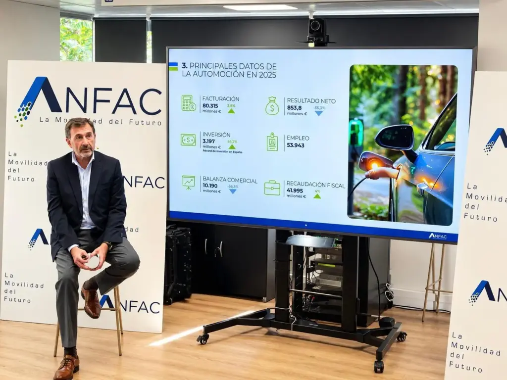 El sector del automóvil bate un récord histórico de casi 3.200 millones de inversión pese a la caída de beneficios 1 Motor16 José López-Tafall, Informe ANFAC presentación, sector automóvil