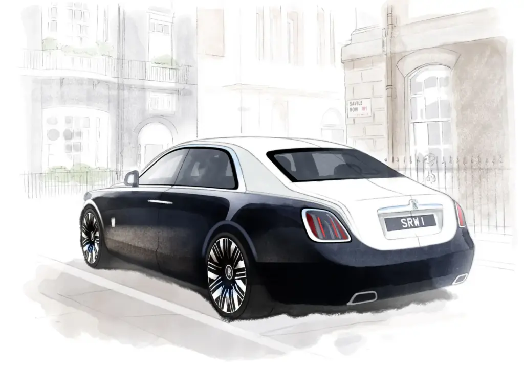 Rolls Royce Ghost Savile Row exterior design sketch Motor16