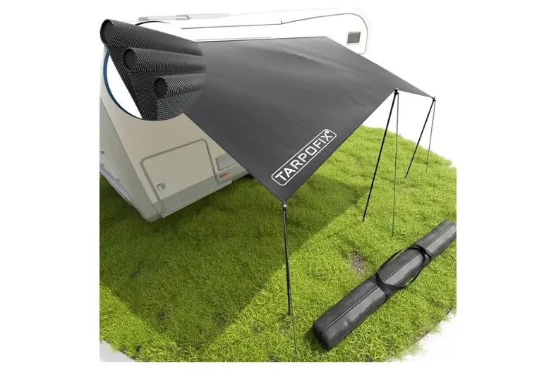 Mejor toldo para furgoneta camper: Sombra, lluvia y montaje para viajar mejor 3 Motor16 Tarpofix Toldo para Caravana 45 Motor16