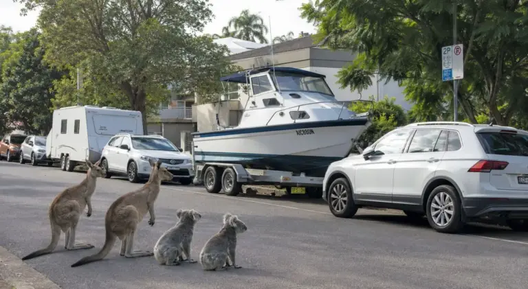 Sídney multa con 86 euros aparcar caravanas y barcos en la vía pública