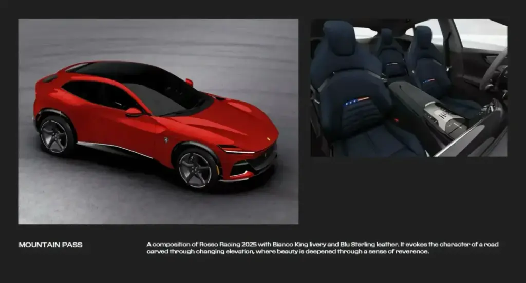 Los 10 Ferrari Purosangue más exclusivos e irrepetibles se inspiran en su mercado más fiel 1 Motor16 Ferrari Purosangue American Grand Tour Atelier Collection. Imagen rojo.