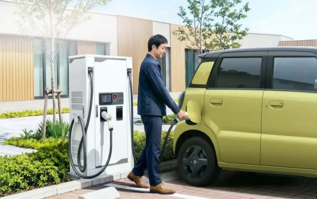 Suzuki e Sky: El kei car eléctrico con cifras para enmarcar que veremos en Europa 3 Motor16 2026 Suzuki e Sky. Imagen cargador.