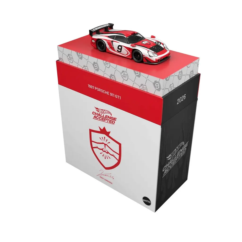 HOT WHEELS Robert Lewandowski Porsche GT1 Box Motor16