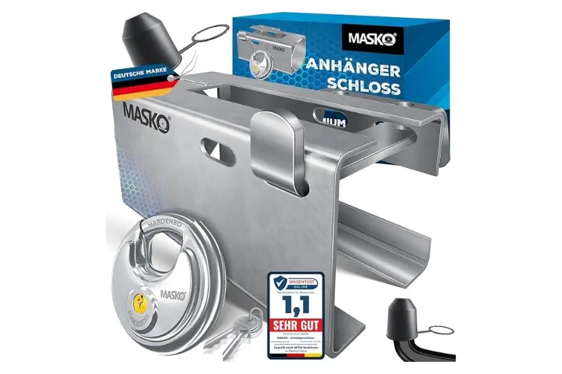 Mejor antirrobo para remolque de 2026: cuál comprar 2 Motor16 MASKO® Candado de Remolque Motor16