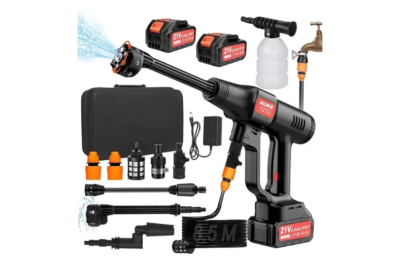 MUMIK Hidrolimpiadora Bateria 60 Bar Motor16