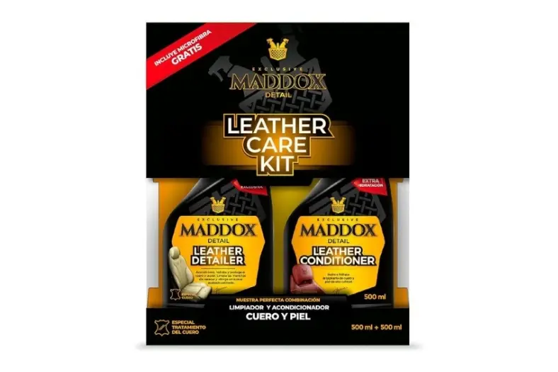 Mejor limpiador de cuero para coche: Kits y productos para cuidar asientos de piel 1 Motor16 Maddox Detail Leather Care Kit Motor16
