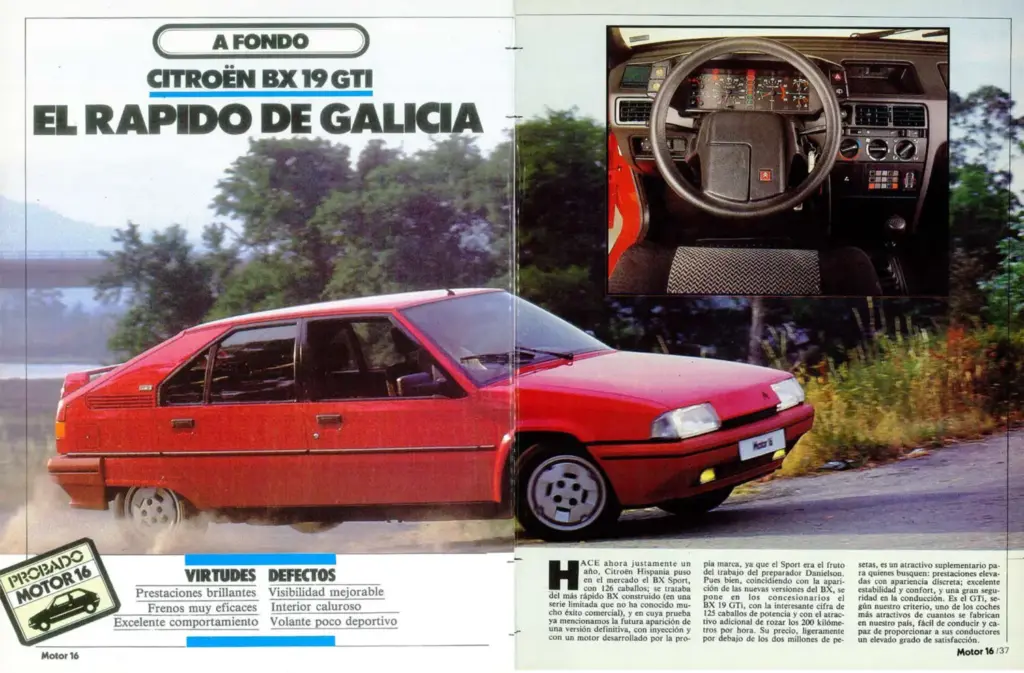 Citroën BX GTi: el 'rápido' de Galicia cumple 40 años 4 Motor16 PRUEBA CITROEN BX GTI 1986 1 Motor16