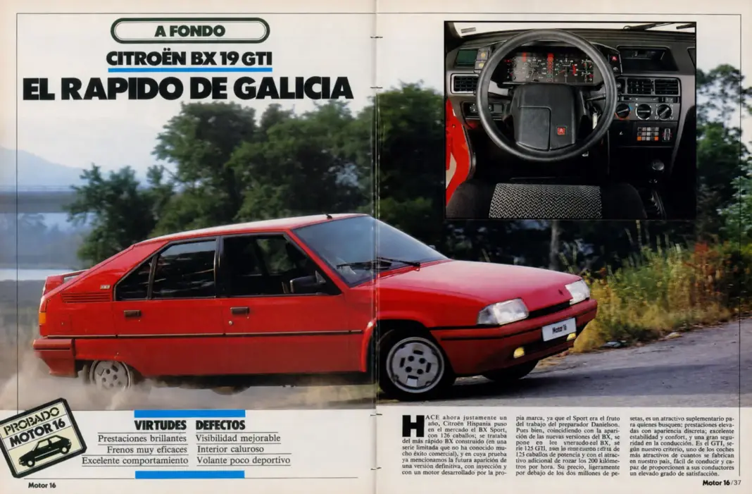 PRUEBA CITROEN BX GTI 40 AÑOS MOTOR16 PORTADA PRUEBA CITROEN BX GTI 40 ANOS MOTOR16 PORTADA Motor16