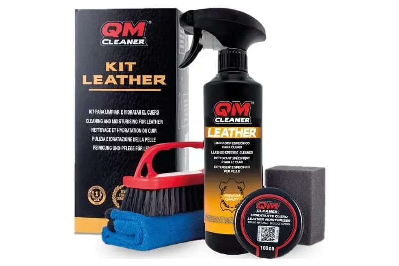 Mejor limpiador de cuero para coche: Kits y productos para cuidar asientos de piel 8 Motor16 QM Cleaner Kit Leather Motor16