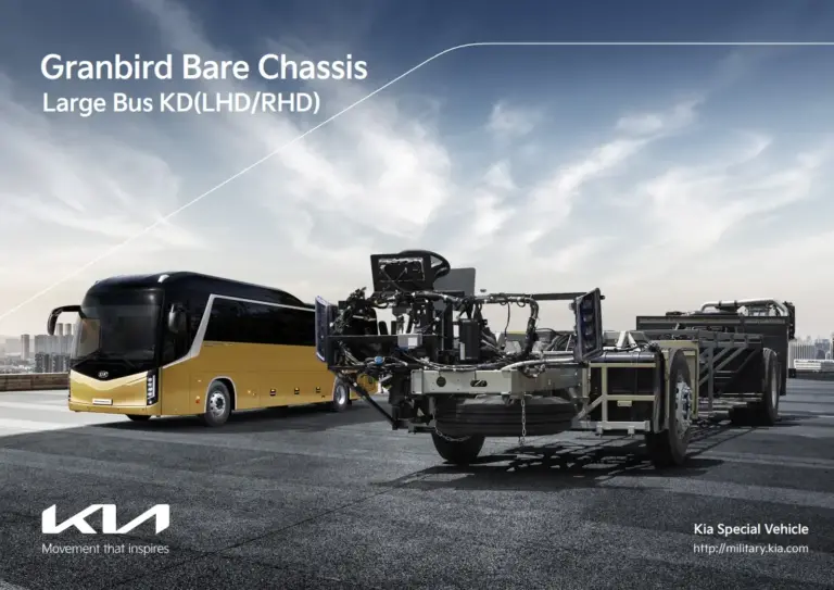 Kia Granbird, el autobús de 47 plazas con motor diésel de 12,7 litros que Corea mantiene con caja manual