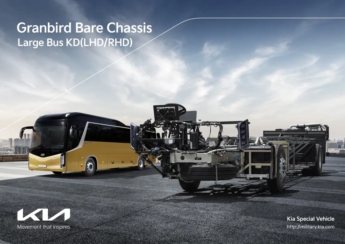 Kia Granbird, el autobús de 47 plazas con motor diésel de 12,7 litros que Corea mantiene con caja manual
