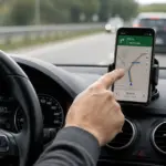 La multa de 200 euros y 6 puntos de la DGT por tocar el GPS del móvil en el soporte para cambiar la ruta