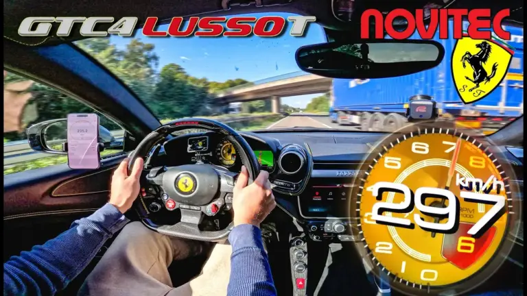 AutoTopNL logra 298 km/h con el Ferrari GTC4Lusso Novitec en la Autobahn
