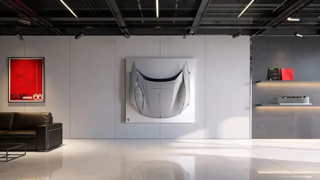 Ferrari convierte la carrocería de sus deportivos en obras de arte: así es la colección Sketch Body 13 Motor16 2026 Ferrari Sketch Body arte pared 10 Motor16