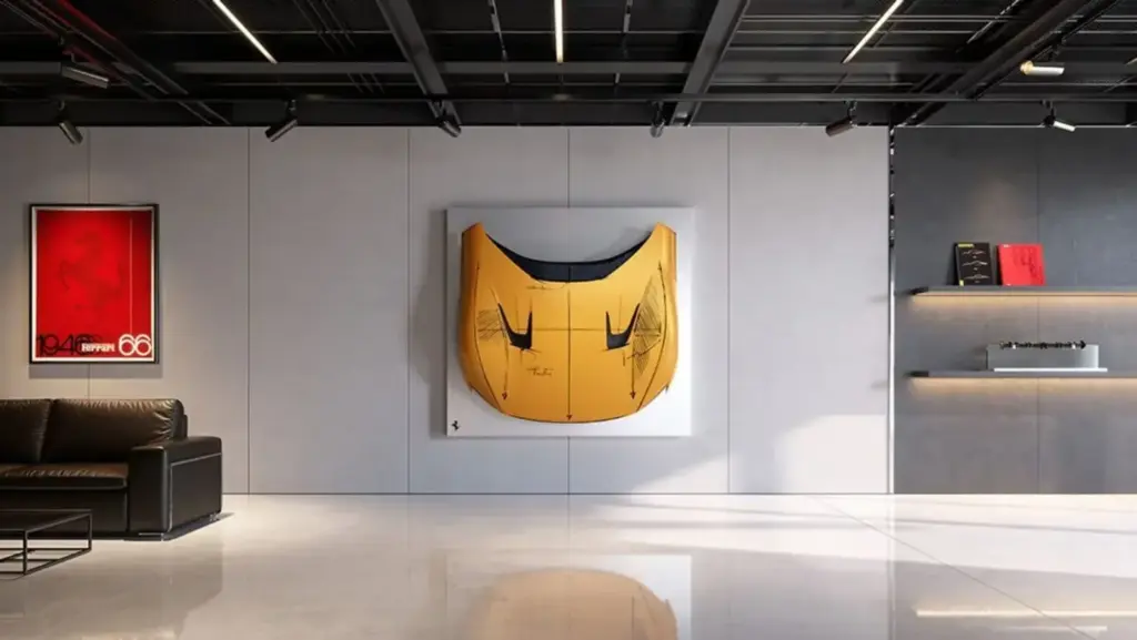 Ferrari convierte la carrocería de sus deportivos en obras de arte: así es la colección Sketch Body 17 Motor16 2026 Ferrari Sketch Body arte pared 14 Motor16