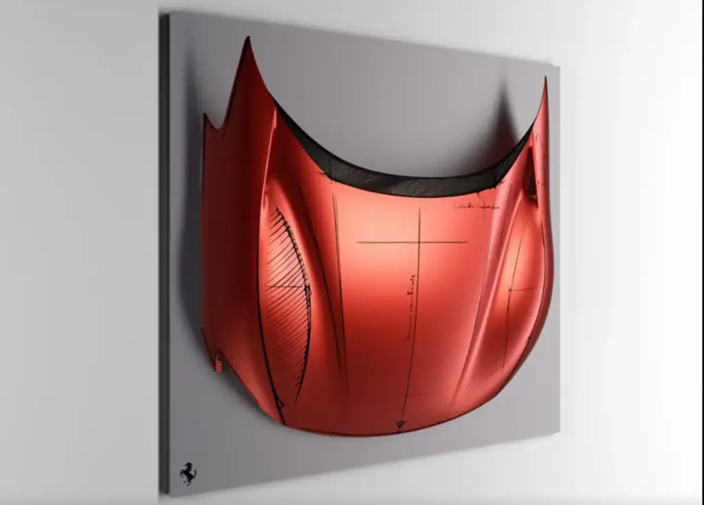 Ferrari convierte la carrocería de sus deportivos en obras de arte: así es la colección Sketch Body 5 Motor16 2026 Ferrari Sketch Body arte pared 2 Motor16