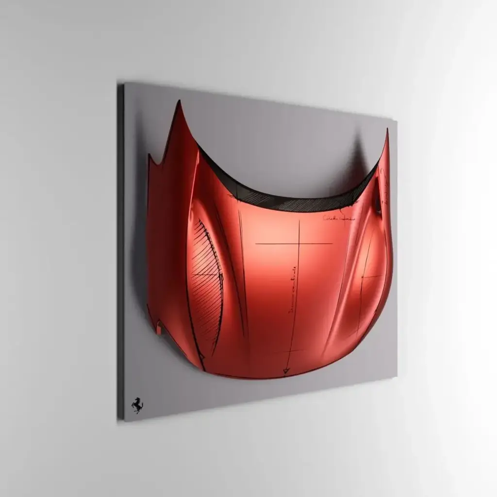 Ferrari convierte la carrocería de sus deportivos en obras de arte: así es la colección Sketch Body 1 Motor16 2026 Ferrari Sketch Body. Imagen pared.