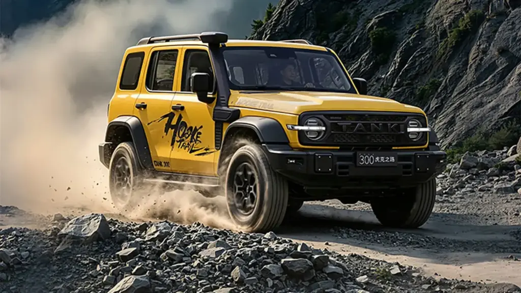 El GWM Tank 300 estrena dos versiones. Una de ellas capaz de dejar en evidencia al Wrangler en el Hell Gate 4 Motor16 2026 GWM Trank 300 Hooke Trail. Imagen movimiento.