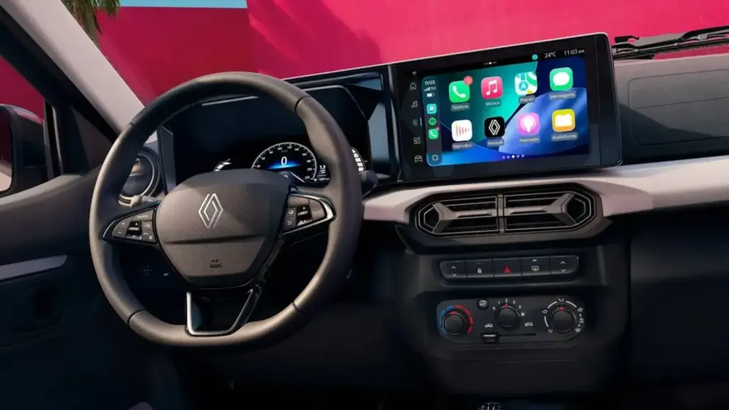 Renault Kwid: ‘Nuestro’ Dacia Spring se vende con motor de gasolina y a precio de oro 1 Motor16 2026 Renault Kwid Brasil. Imagen interior.