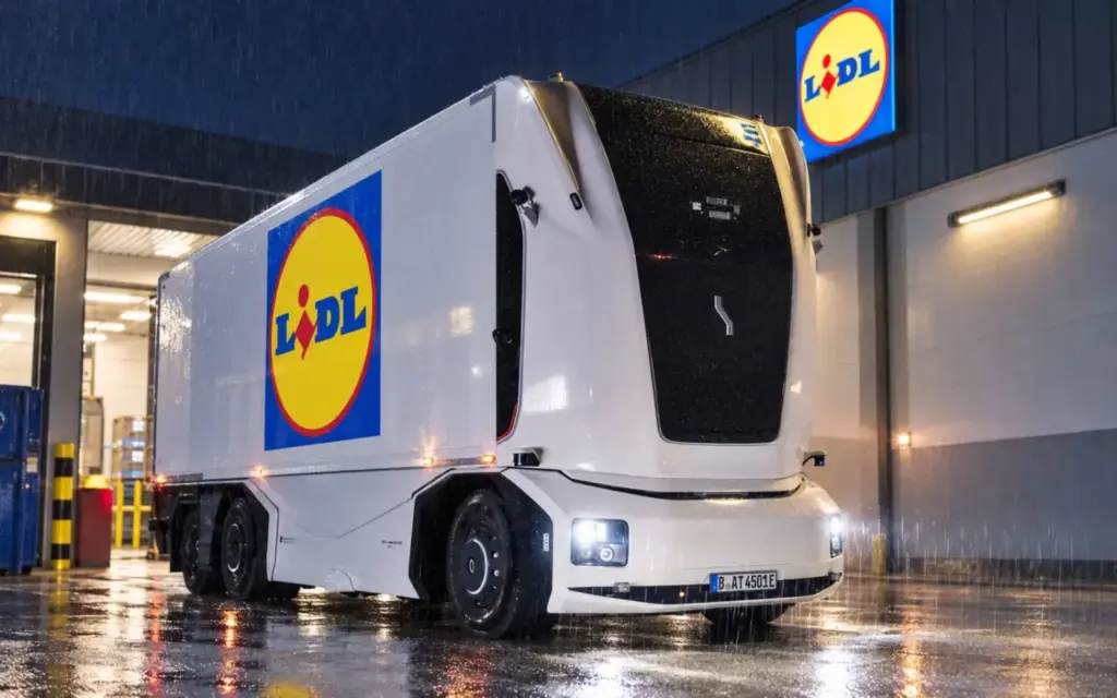 Lidl ya mueve mercancía en Alemania con un camión eléctrico sin conductor ni cabina por vía pública 1 Motor16 2026 camion electrico autonomo lidl alemania interior Motor16