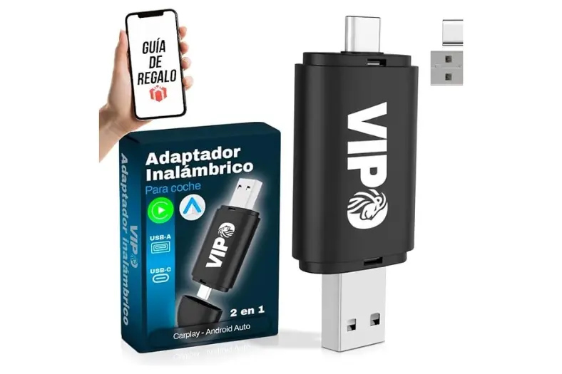 Mejor Apple CarPlay inalámbrico: guía de adaptadores 4 Motor16 Adaptador CarPlay inalambrico 2 en 1 USB USB C Motor16
