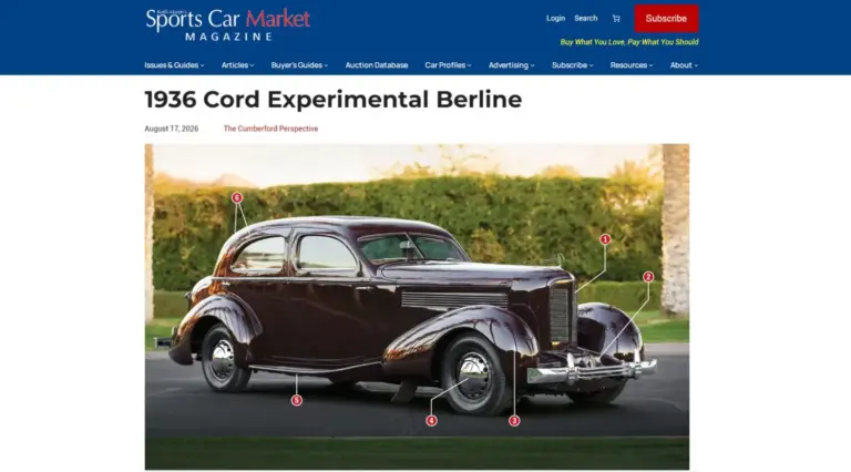 El Cord Experimental Berline de 1936: la berlina de tracción delantera que quiso revolucionar Detroit