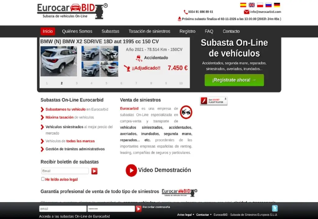 Las mejores plataformas B2B de subastas de coches usados en Europa 5 Motor16 Eurocar BID Motor16