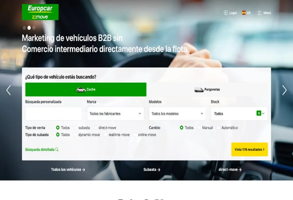 Las mejores plataformas B2B de subastas de coches usados en Europa 2 Motor16 Europcar Motor16