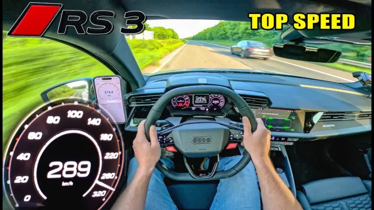 Audi RS3 8Y: 400 CV y 288 km/h en la Autobahn sin límite
