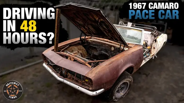 Hagerty resucita un Camaro Pace Car de 1967 tras 50 años en un desguace