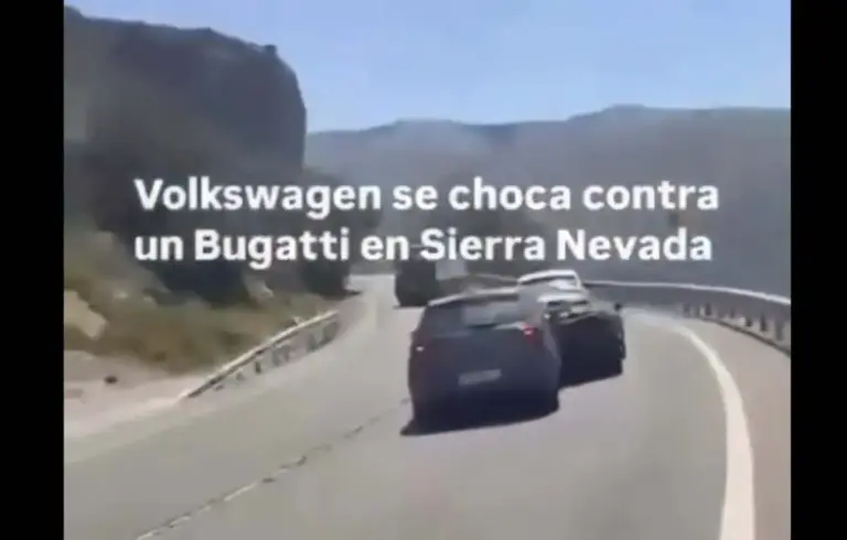 Accidente con un Bugatti Tourbillon: un Volkswagen Polo embiste al prototipo de 15 millones en Sierra Nevada