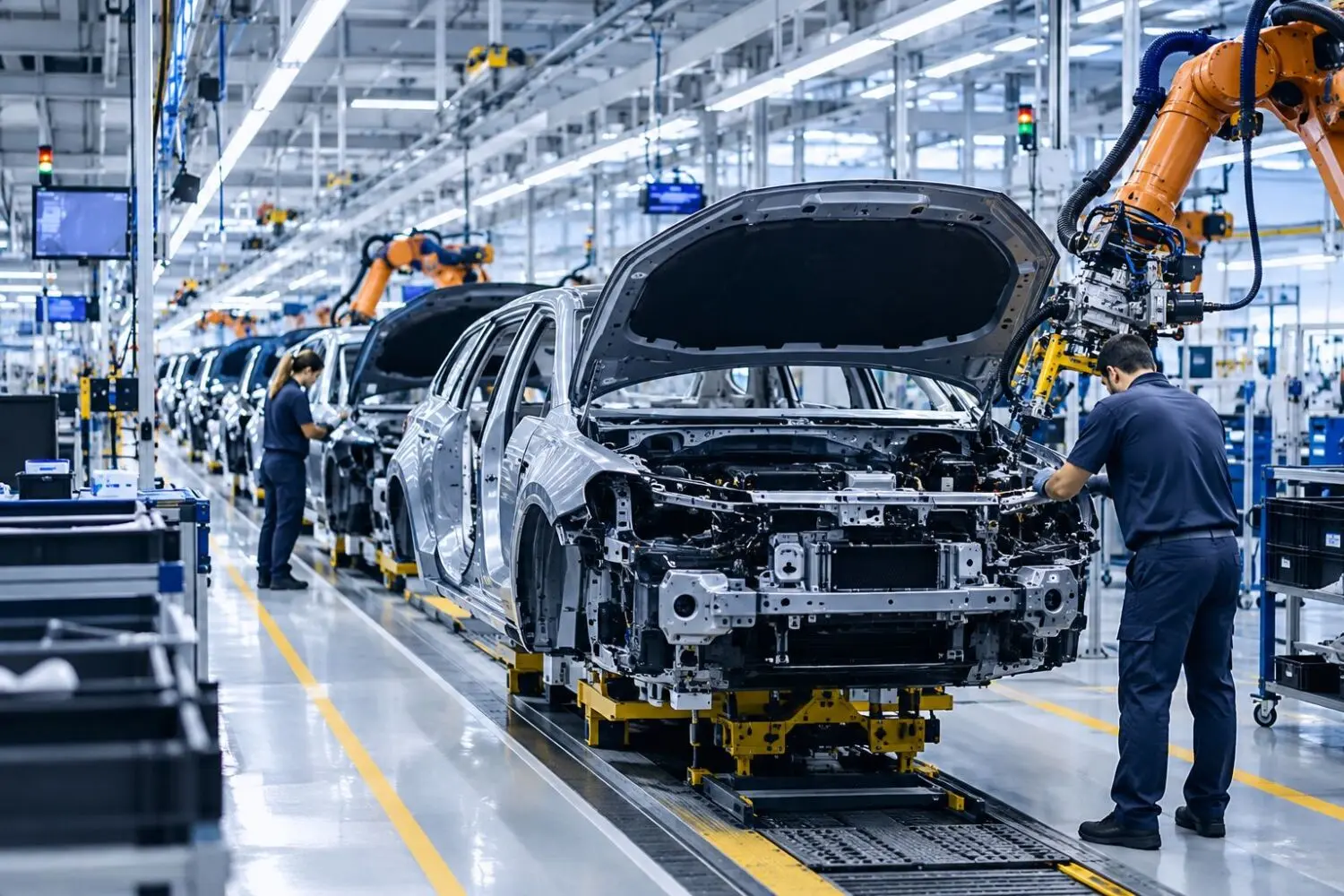 La producción de coches en España cae un 1,8% hasta agosto, aunque crece la electrificación