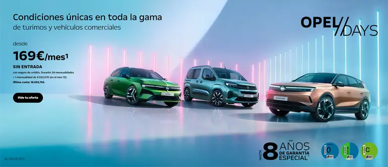 Opel Days 2026: descuentos de hasta 9.600 euros y financiación sin entrada para toda la gama
