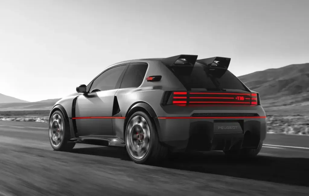 2026 Peugeot E-T16 Concept. Imagen trasera.