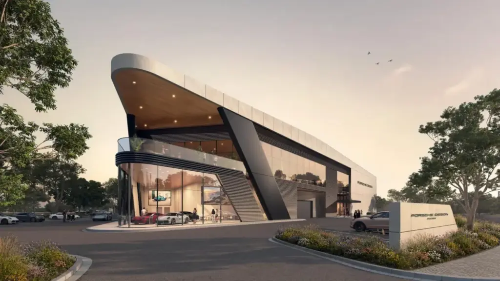 Porsche crea el garaje definitivo para millonarios: un club privado donde vivir, trabajar y exhibir sus joyas de cuatro ruedas 2 Motor16 2026 Porsche Design Concours. Imagen fachada.