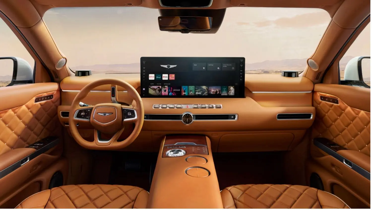 LG se sube al Genesis GV90: pantalla variable, cine trasero y seis tecnologías clave