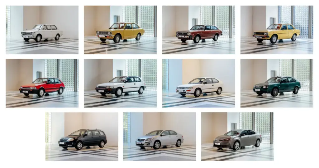 Toyota Corolla: 60 años de historia y unas cifras de récord 1 Motor16 corollagenerationscollage Motor16