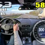Mercedes C63 AMG con 585 CV roza los 298 km/h en la Autobahn sin límite