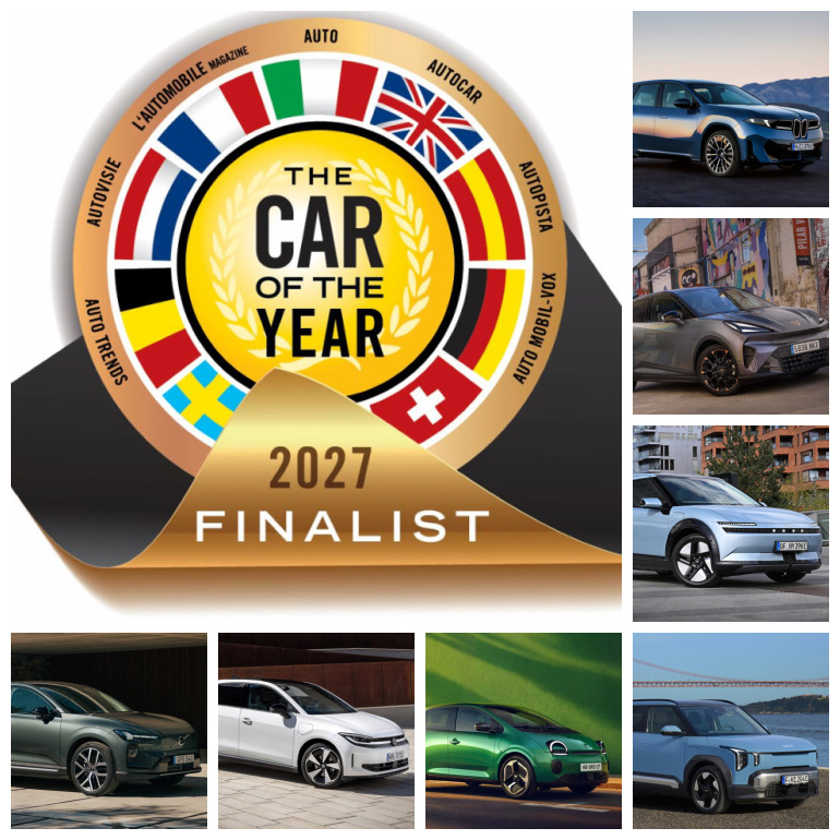 2026 Finalistas Coche del Año en Europa. Imagen portada.